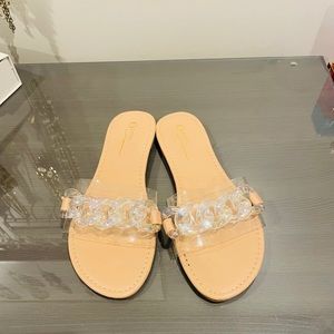 Sandals w clear accents